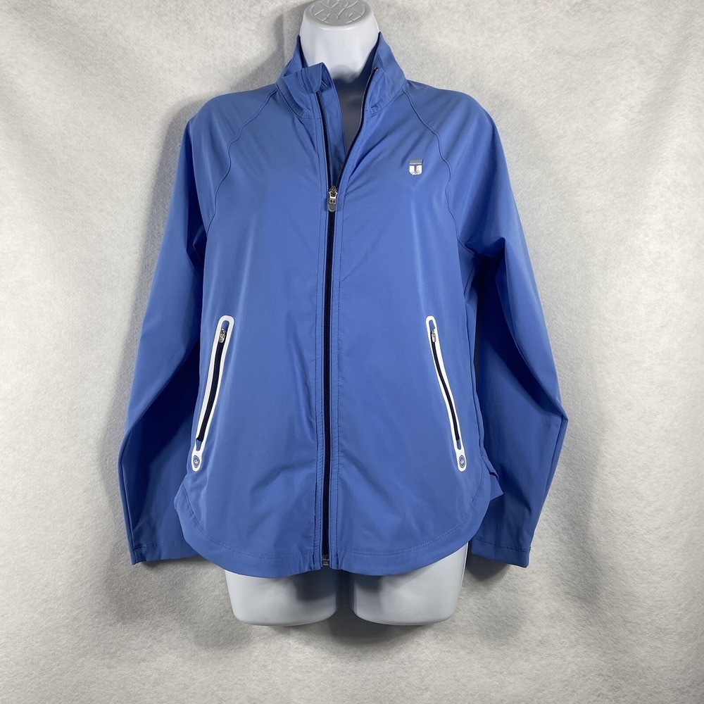Peter Millar Jacket Women's Medium Blue Jameson Flex‎ Adapt Full-Zip Golf New